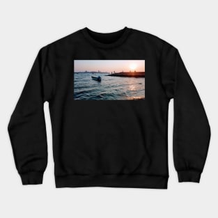 Pattaya Beach Thailand Boat Sunset Crewneck Sweatshirt